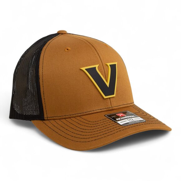 Vanderbilt Commodores Black 3D Snapback Trucker Hat- Carmel/ Black - Picture 1 of 3